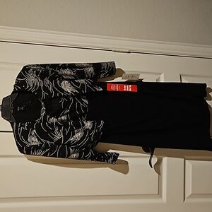 Black dress with white sequins